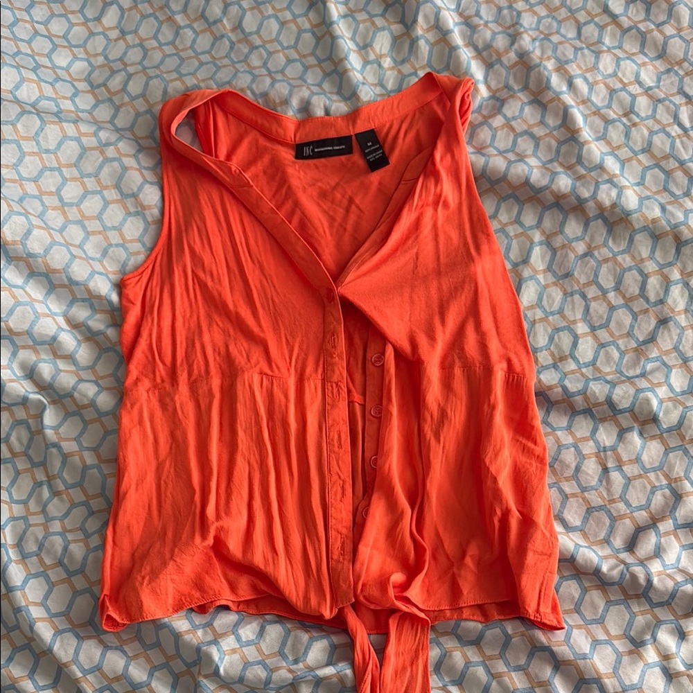 Orange Sleeveless Top
